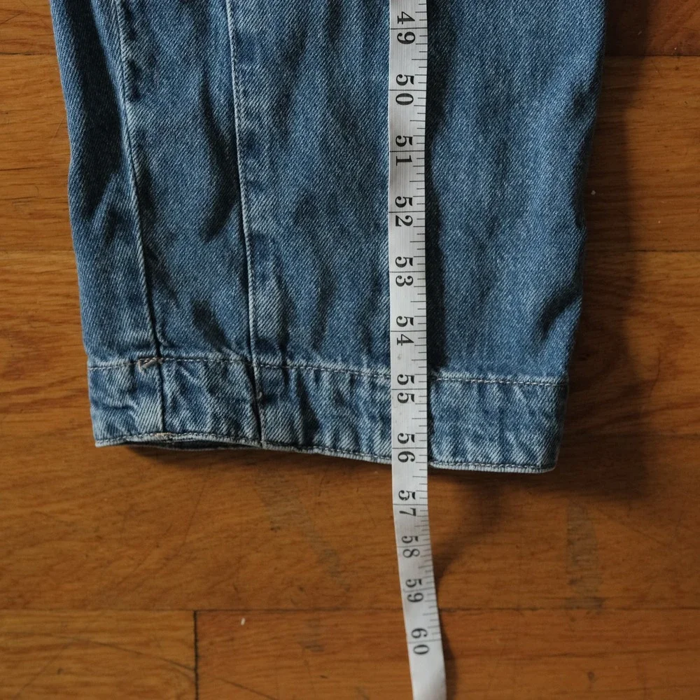 Free People High Roller Jumpsuit Womens Blue Denim Relaxed Boho Size M Overall - Picture 7 of 9